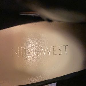 Nine West leather open toe heel mules
